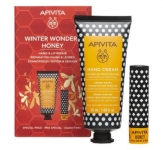 Apivita Winter Wonders Honey Κρέμα Χεριών Εντατικής Ενυδάτωσης 50ml & Lip Care Μέλι